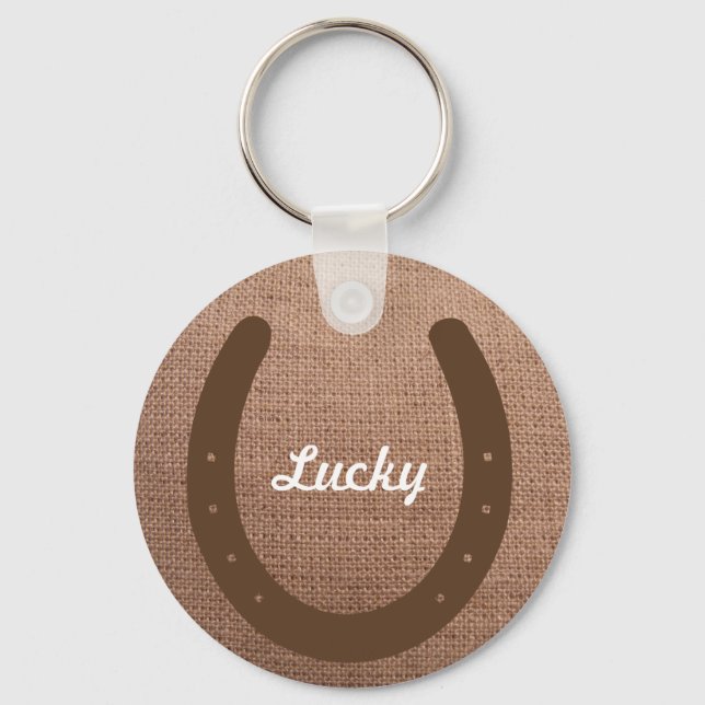 Horseshoe med eget namn eller initialer nyckelring (Framsida)