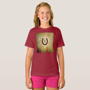 Horseshoe Monogram Personlig Initial T- Shirt T