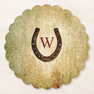Horseshoe Monogrammed Papper Underlägg