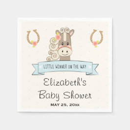 Horseshoe och Ro Derby Horse Girl Baby Shower Pappersservett
