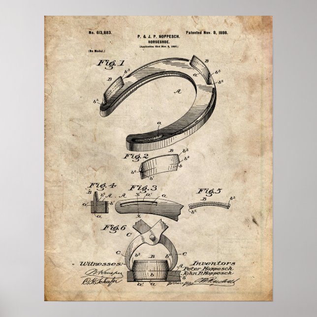 Horseshoe Patent Poster (Framsidan)