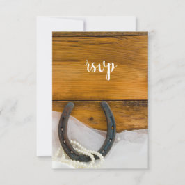 Horseshoe Pearls Land Barn Bröllop OSA Card