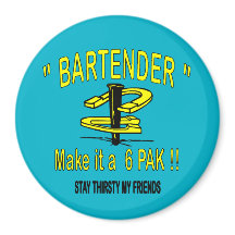 HorseShoe Pitching 3-tums Round Magnet