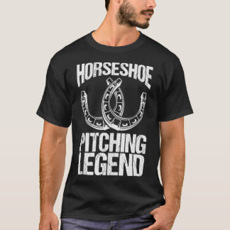 Horseshoe Pitching Legend Backyard Picnic Toss Gam T Shirt