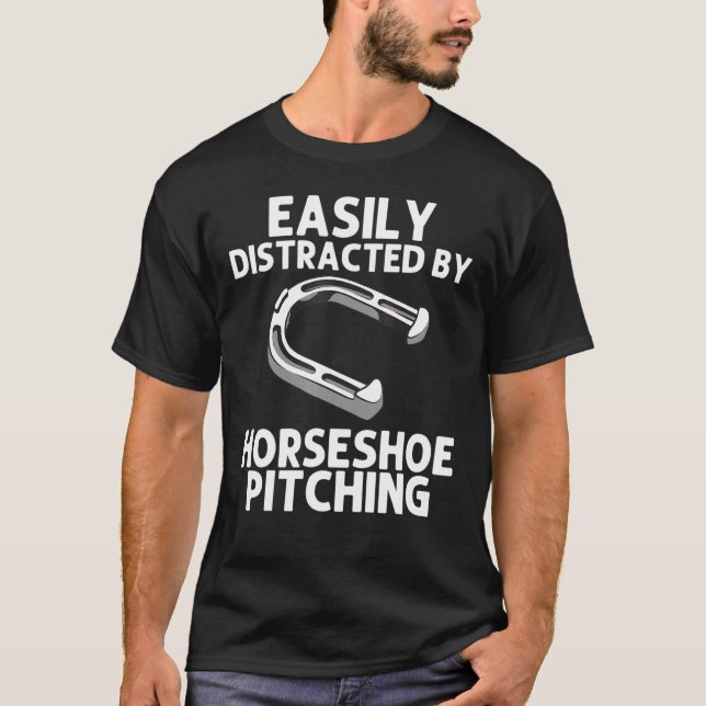 Horseshoe Pitching Manar Women Horseshoe Pitchers T Shirt (Framsida)