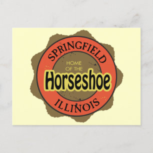 Horseshoe Sandwich Springfield Illinois Vykort