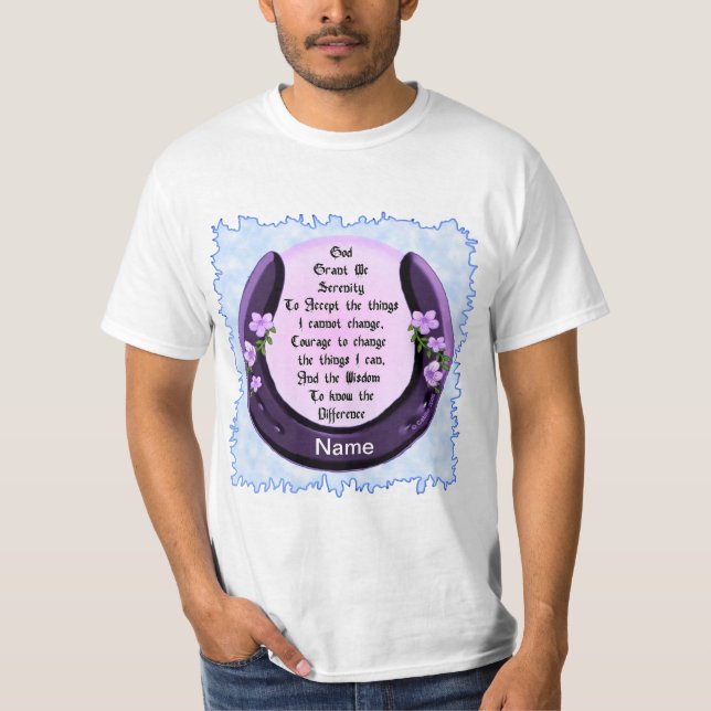 Horseshoe Serenity prayer t-shirt (Framsida)