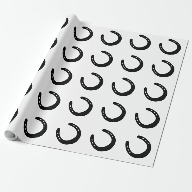 Horseshoe Silhouette Equestrian Horse Lover Cowboy Presentpapper (Utrullad)