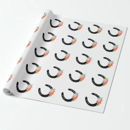 Horseshoe Silhouette Flowers Horse Memorial Sweet Presentpapper