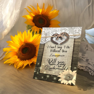 Horseshoe SolroWood blir min bridesmaid Inbjudningar