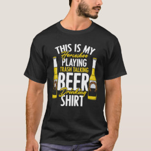 Horseshoe som spelar öl som dricker Sarcasm Horse T Shirt