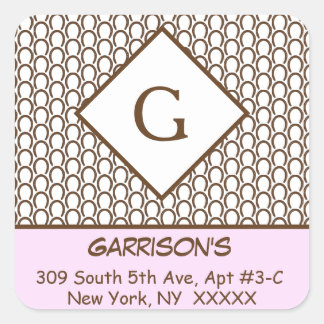 Horseshoe Square Return-adressetikett Försegling Fyrkantigt Klistermärke