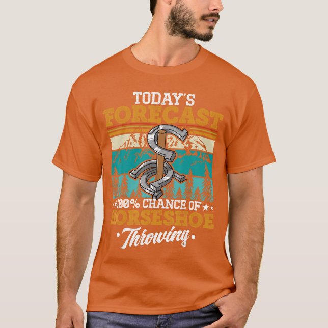 Horseshoehrowing Game Playing Pitchingossing boy g T Shirt (Framsida)
