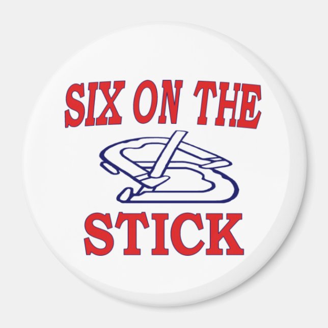 HorseShoes 3-tums Magnet-Six på pennan Magnet (Framsidan)