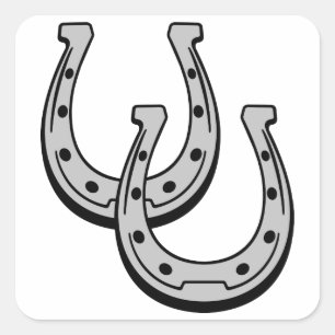 HORSESHOES FYRKANTIGT KLISTERMÄRKE