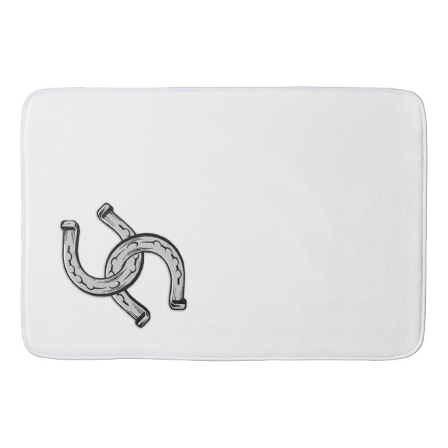 Horseshoes White Badrumsmatta (Framsidan)