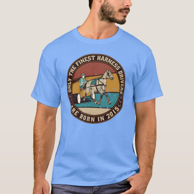 HorsesrottingDrivers born 2015 Birthday lustig T Shirt (Framsida)