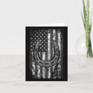 Horsessöp Ss Cute Ss American Flagga USA for Kort