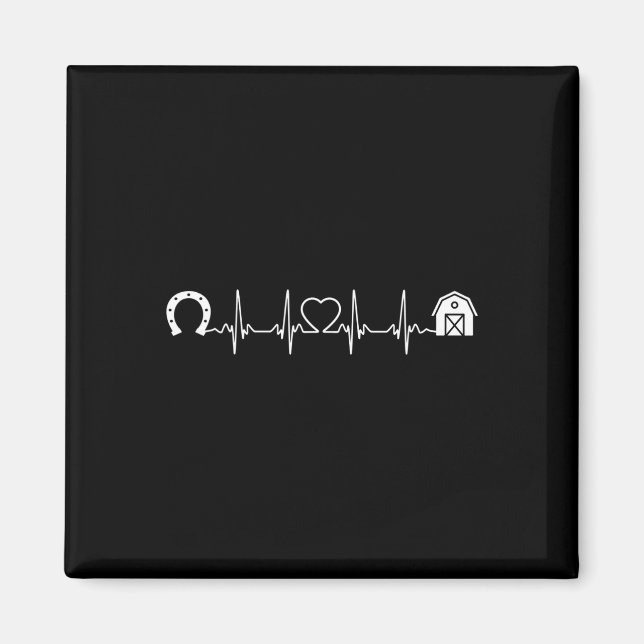 Horsessöp Ss Cute Ss Barn Heartslag Horseback Rid Magnet (Framsidan)