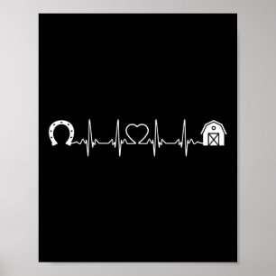 Horsessöp Ss Cute Ss Barn Heartslag Horseback Rid Poster