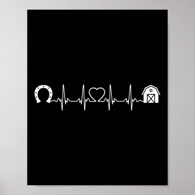 Horsessöp Ss Cute Ss Barn Heartslag Horseback Rid Poster (Framsidan)
