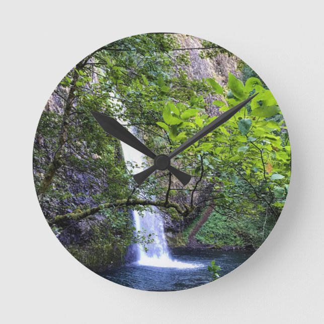 Horsetail Falls, OR Rund Klocka (Framsida)