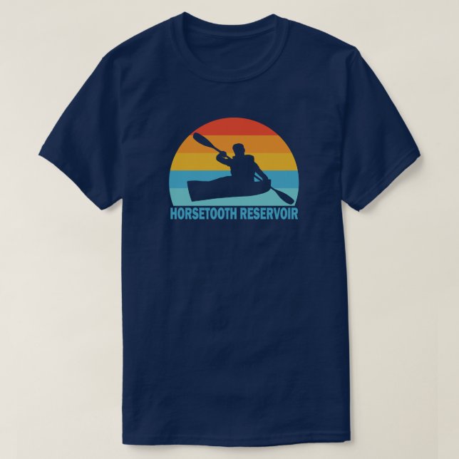 Horsetooth Reservoir Colorado Kayak T Shirt (Design framsida)