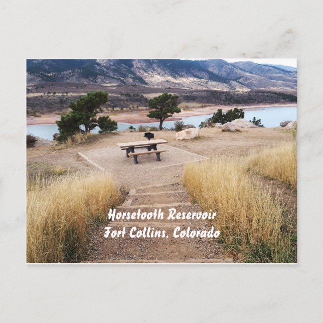 Horsetooth Reservoir, Fort Collins, Colorado Vykort (Framsida)
