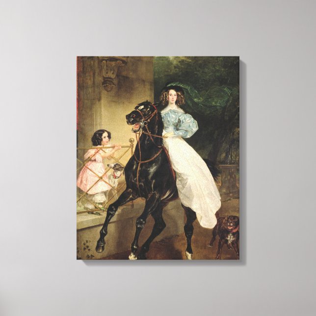 Horsewomen, Porträtt av Giovanina Canvastryck (Framsida)