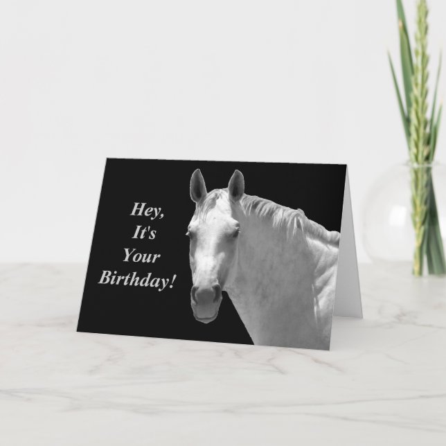 Horsey Birthday Card Kort (Framsida)