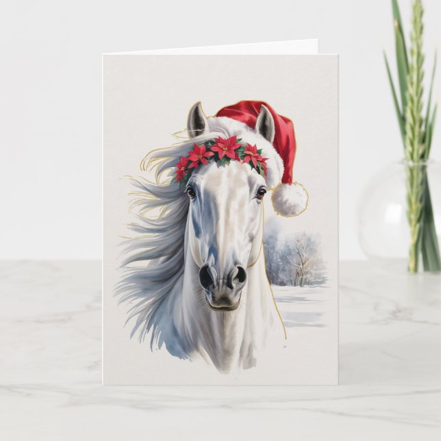 Horsey Christmas Greeting Card  Helgkort (Framsida)