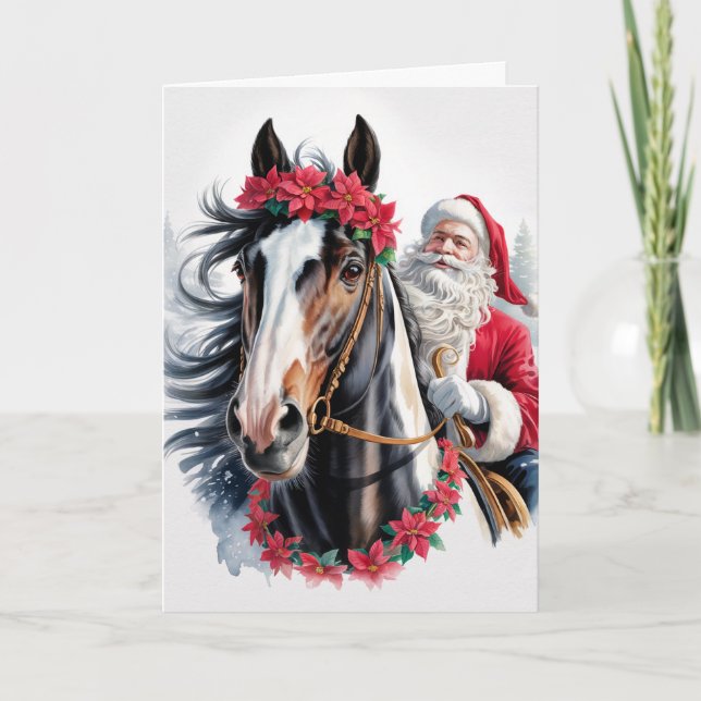  Horsey Christmas Greeting Card  Helgkort (Framsida)