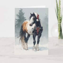  Horsey Christmas Greeting Card  Helgkort