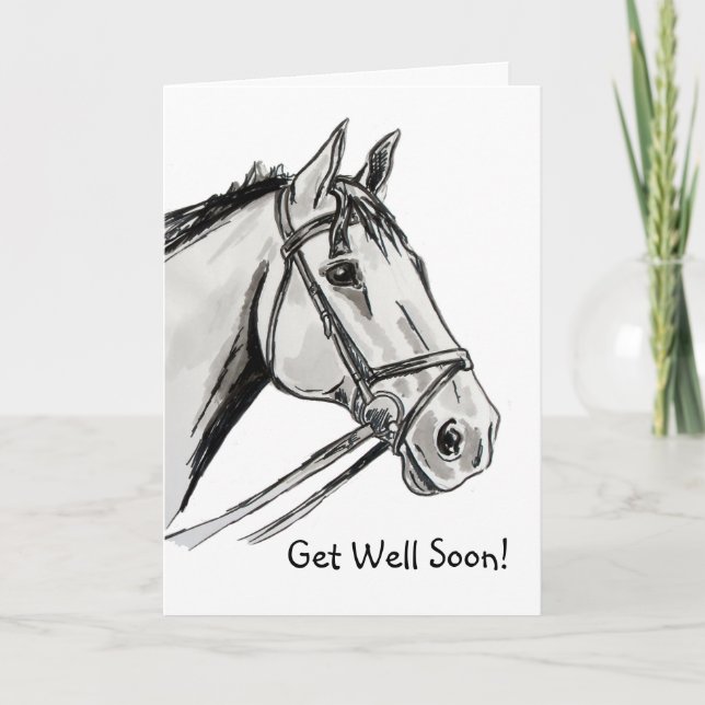 Horsey Get well Soon Kort (Framsida)