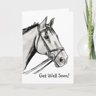 Horsey Get well Soon Kort