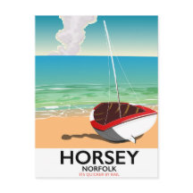Horsey Norfolk Beach-reseaffisch