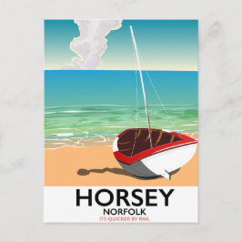 Horsey Norfolk Beach-resemalja Vykort