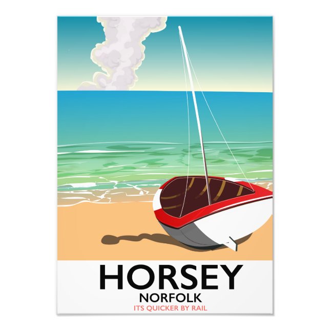 Horsey Norfolk Beach-resemottor Fototryck (Framsidan)