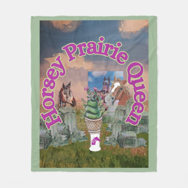 Horsey prairie Queen Fleecefilt (Framsidan)
