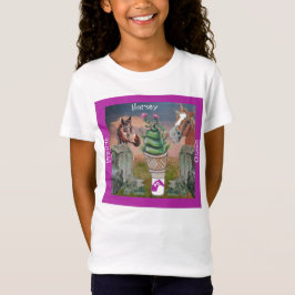 Horsey prairie Queen, söt kon av gräs och thist T Shirt