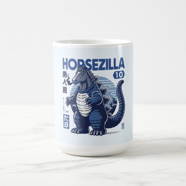 Horsezilla Shirt | Giant Monster Horse Art | Epic  Kaffemugg (Center)