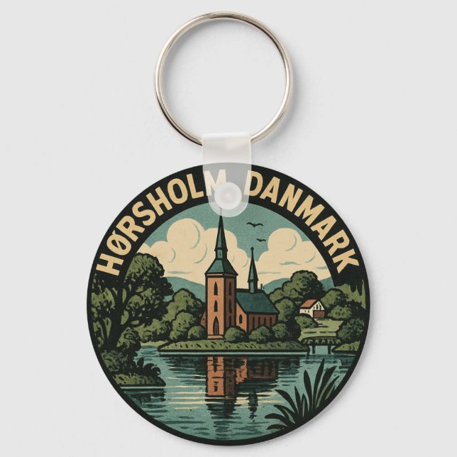 Hørsholm Danmark Kyrka Nyckelring (Framsida)