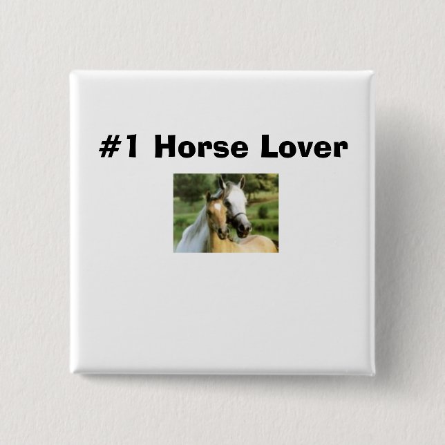 horsie älskare för häst #1 knapp (Framsida)