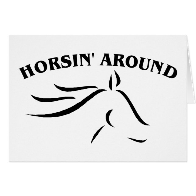 Horsin' Around Hälsningskort (Framsidan Horizontal)