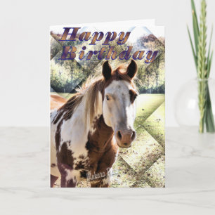 Horsin omkring på din födelsedag kort