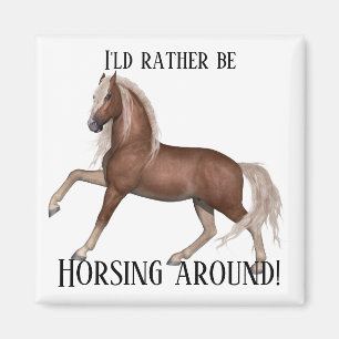 Horsing Around (ljusbakgrund) Magnet
