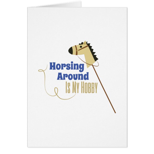 Horsing omkring hälsningskort (Framsidan)