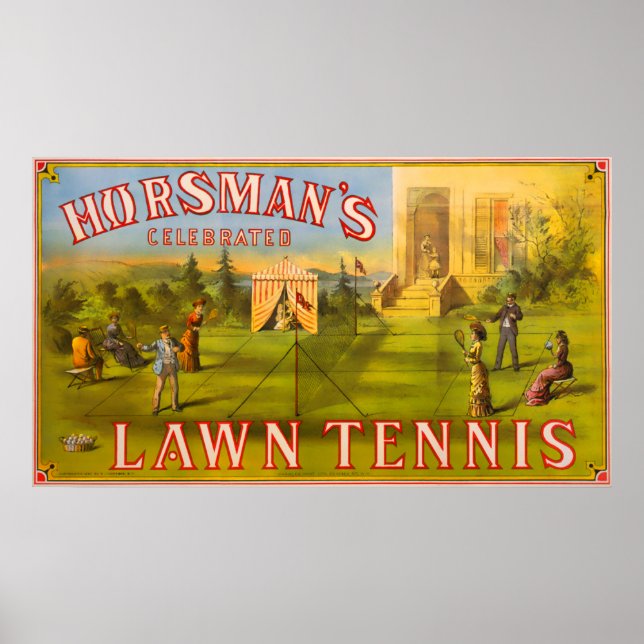 Horsmans Gräsmatta tennis Poster (Framsidan)