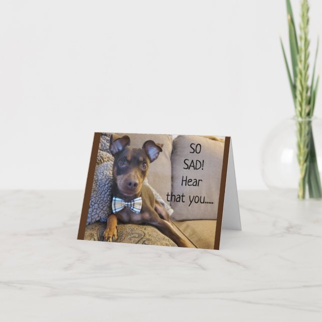 HÖRT ATT DU INTE KÄNNER DIG SÅ BRA:( KORT (Framsida)