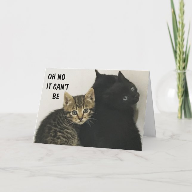 HÖRT "DU" VÄNTAR "60" MEOW!! KORT (Framsida)